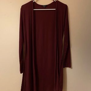 Long Maroon Cardigan
